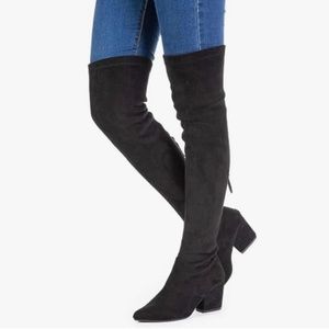 Black over the knee boots